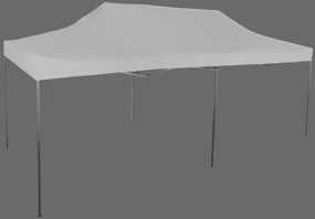Pavilion de grădină 3x6m – din oțel, Fără pereţi laterali, Gri / antracit