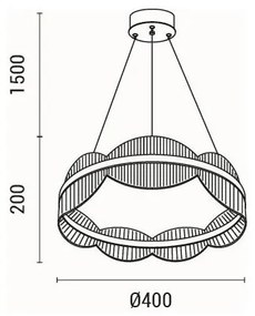 Lustră LED pe cablu LED/48W/230V 3000K