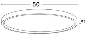 Plafoniera LED design slim ISTOS negru D-50cm