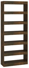 813626 vidaXL Bibliotecă/Separator cameră, stejar afumat, 80x30x198 cm, PAL