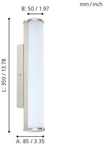 Aplică LED pentru baie Eglo 94715 CALNOVA 1xLED/8W/230V IP44