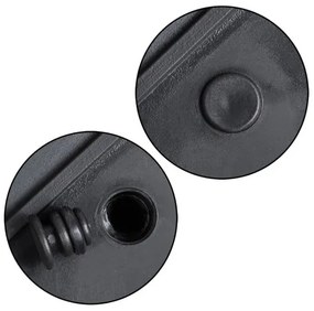 Deuba Ghiveci cu flori - 95 x 27 x 60 cm - negru