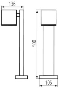 Lampă exterior GORI 1xGU10/35W/230V IP44