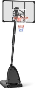 SPORTNOW Cos si suport de baschet reglabil pe inaltime cu panou robust si baza ponderata, portabil pe roti, 2,4-2,9 m | Aosom Romania