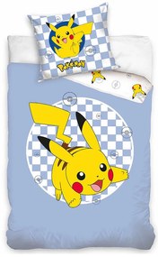 Pokémon Checkered set de lenjerie de pat 140×200cm, 70×90 cm