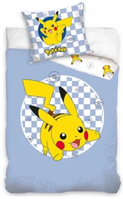 Pokémon Checkered set de lenjerie de pat 140×200cm, 70×90 cm