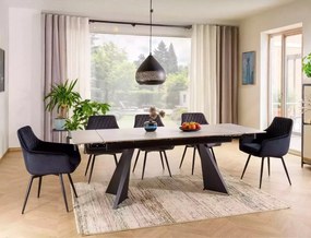 Scaun rotativ Marlo velvet gri/negru Blu14