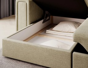 Coltar extensibil reversibil 3 locuri ELTAP, Blenvi, 260x150x82 cm, lemn/poliester, bej deschis