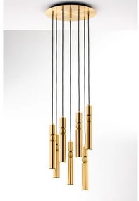 Lustră pe cablu Jupiter 2021 ALAS 7xGU10/10W/230V auriu