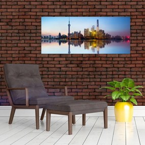 Tablou - Cerului dimineții deasupra Shanghaiului (120x50 cm)