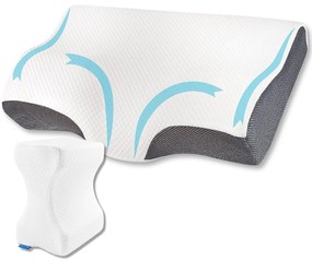 Set perne pentru dormit Suporto®️, perna ortopedica cu suport cervical si perna pentru genunchi
