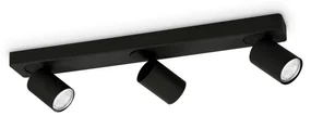 Plafoniera cu 3 spoturi directionabile RUDY PL3 NERO 229058 IDL