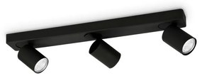 Plafoniera cu 3 spoturi directionabile RUDY PL3 NERO 229058 IDL
