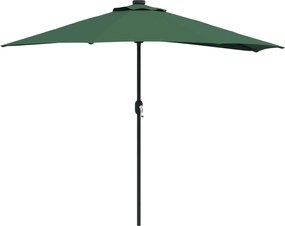 vidaXL Parasol de Grădină Verde 294 x 150 x 224 cm Poliester și oțel