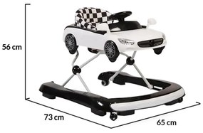 Premergator Reglabil in 3 Trepte NOVOKIDS™ Super Cabrio Car, 3 in 1, Transformabil in Antemergator si Masinuta copii, Pliabil, Cu Melodii si lumini,