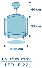Dalber D-76112 - Lustră copii MY LITTLE JUNGLE 1xE27/15W/230V
