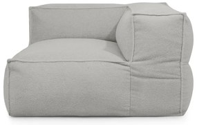 Fotoliu bean bag gri deschis cu tapițerie din țesătură bouclé Mass Corner 125 Right – SLOWDOWN