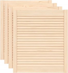vidaXL Uși de dulap design lambriu, 4 buc., 69x59,4 cm, lemn masiv pin