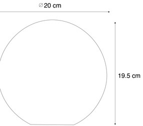 Lampă de masă de Crăciun aurie 20 cm cu LED inclus - Lua