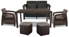 Set de mobilier de grădină Corfu Fiesta duo cub maro