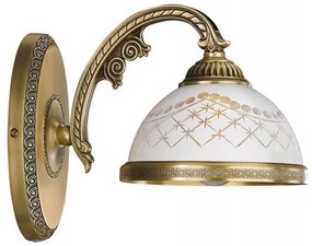 Aplica de perete clasic design italian din alama, sticla 7002 RA-A. 7002/1