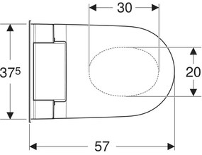 Set vas WC cu functie de bideu rimless si capac soft close alb Geberit AquaClean Sela