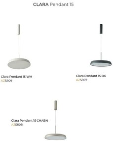 Lustra/Pendul LED modern CLARA 15 negru