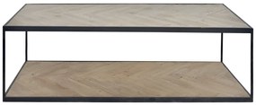 Masuta de cafea, natur, din lemn reciclat si metal, L120 cm, Versailles