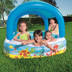 Bestway Piscina de joaca cu baldachin, albastru, 140x140x114 cm, 52192