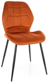 Scaun de masă JAKE VELVET portocaliu