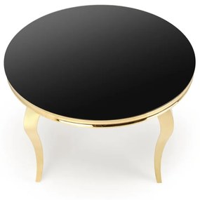 Masa rotunda Reginald 2 negru/auriu ø120 cm