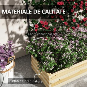 Outsunny Jardinieră Grilaj din Lemn, Ideală pentru Cultivarea Ierburilor și Florilor, Adaugă Farmec Grădinii, Terasei, Verandei | Aosom Romania