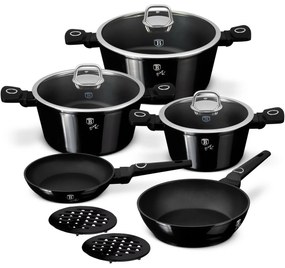 BerlingerHaus Set de vase cu suprafață din titan Black Vantage, 10 piese