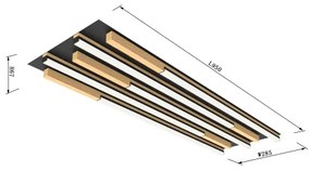 Wofi 9031-506L - Lampă LED plafon PALERMO dimabilă LED/57W/230V lemn