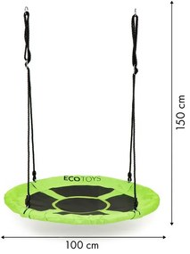 Leagăn de grădină cuib de barză 100 cm ECOTOYS verde