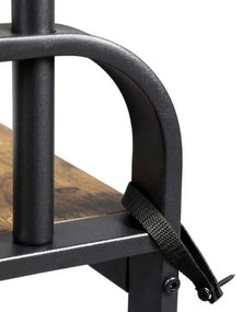 Panou metalic pentru hol PURE 183 cm, negru/maro rustic