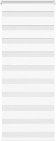 vidaXL Jaluzea tip zebra alb lățime țesătură 60,9 cm poliester