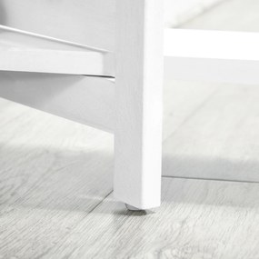 HOMCOM Paravent interior 4 Panouri 160L x 170H cm 3 rafturi Pliabile separator de cameră Uși pliante Lemn de Paulownia Alb | Aosom Romania