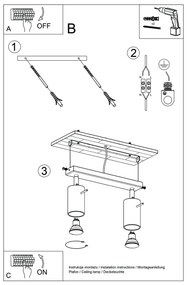 Spot Sollux SL.1507 RING 2xGU10/10W/230V roșu