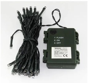 Lanț de crăciun LED exterior 5,4 m 50xLED/3xAA colorat IP44