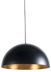 Lampă suspendată industrială neagră cu auriu 50 cm - Magna Eco