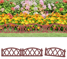 vidaXL Borduri de gazon, 17 buc., roșu, 10 m, PP