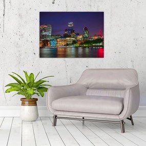 Tablou pe sticlă - Londra seara (70x50 cm)