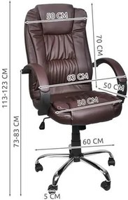 JAKS SCAUN BIROU ECO-PIELE 9585 MARO