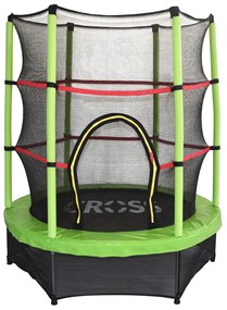 CROSS Trambulină cu plasă, verde-negru, 140 x 140x 160 cm