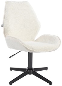 HR350CROSS Scaun Crem din Boucle Bază Neagră