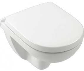 Set vas WC rimless suspendat, Villeroy&amp;Boch O.novo, DirectFlush, cu capac inchidere lenta, 36x49cm, 5688HR