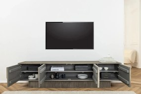 Comoda TV cu model optic 3D, Lemn, ART DECO 200cm