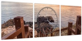 Tablou - Coborâre la mare (cu ceas) (90x30 cm)
