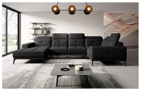Colțar Neviro 350cm negru